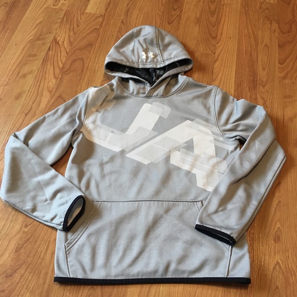 Boy’s Light Gray Under Armour Logo Hoodie - Picture 1 of 4